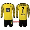 Oficiální Fotbalový Dres s Dlouhý Rukáv Borussia Dortmund Sancho 7 Domácí 2021-22 pro Děti